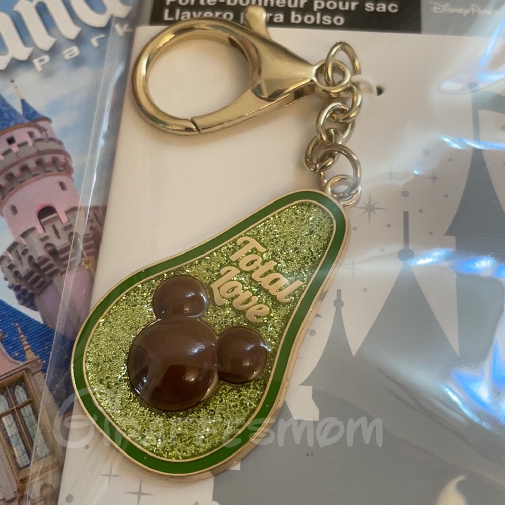 Disney Parks Total Love Mickey Mouse Icon Avocado Bag Charm Keychain